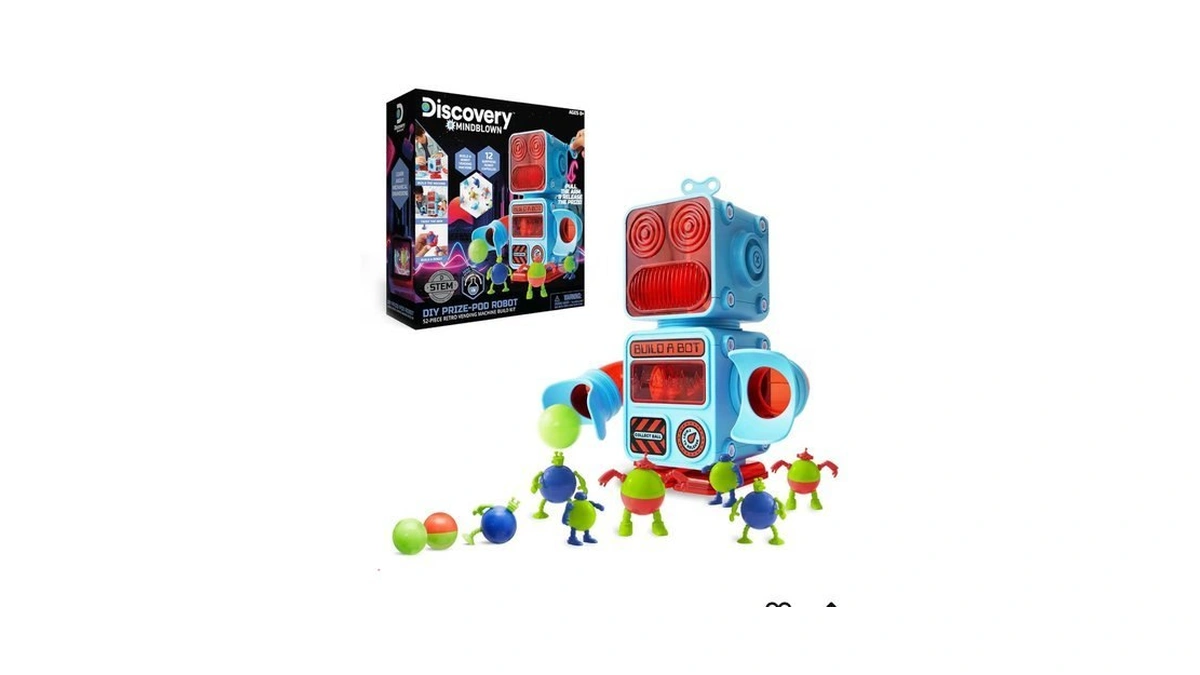 Discovery Diy Prize-pod Robot Kit, 52-piece Vending Machine Building Set,