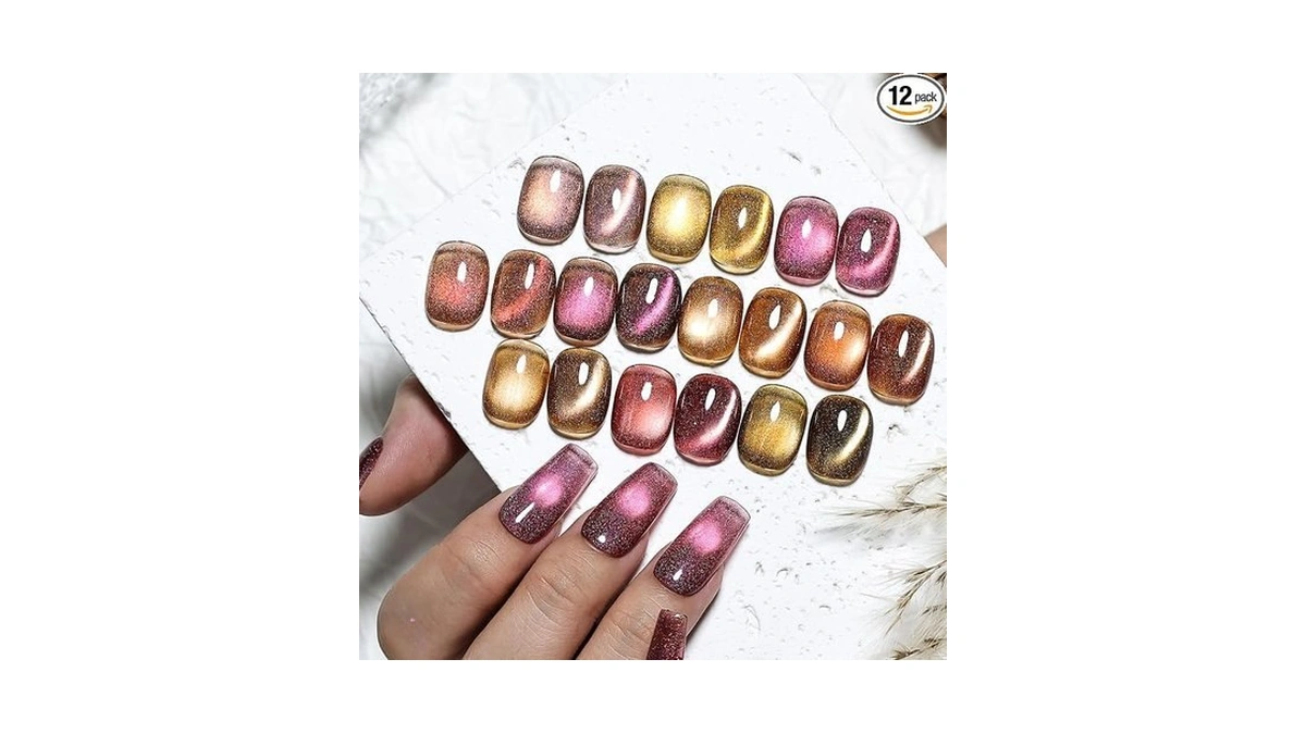 Jodsone 10 Colors Amber Rainbow Cat Eye Gel Nail Polish