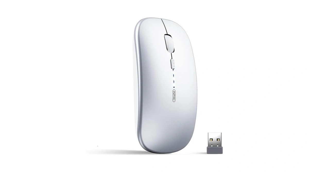 Inphic Rechargeable Wireless Computer Bluetooth Mouse Tri-mode
