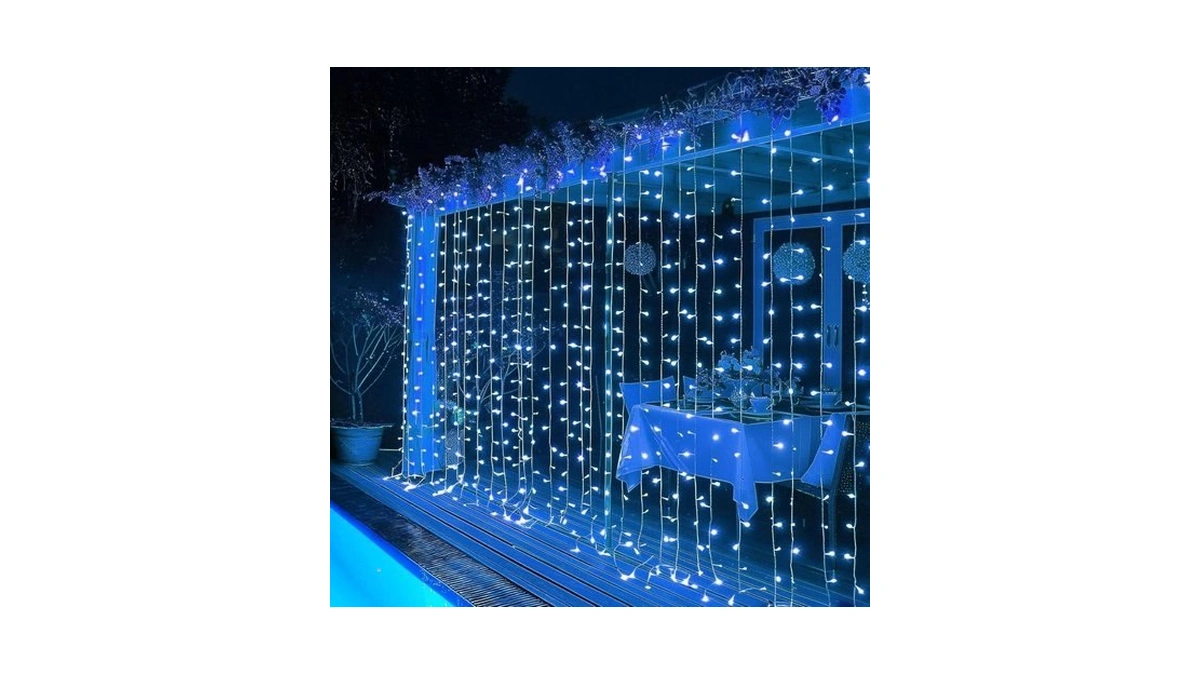 Dazzle Bright 300 Led Curtain String Lights, Christmas Fairy Lights