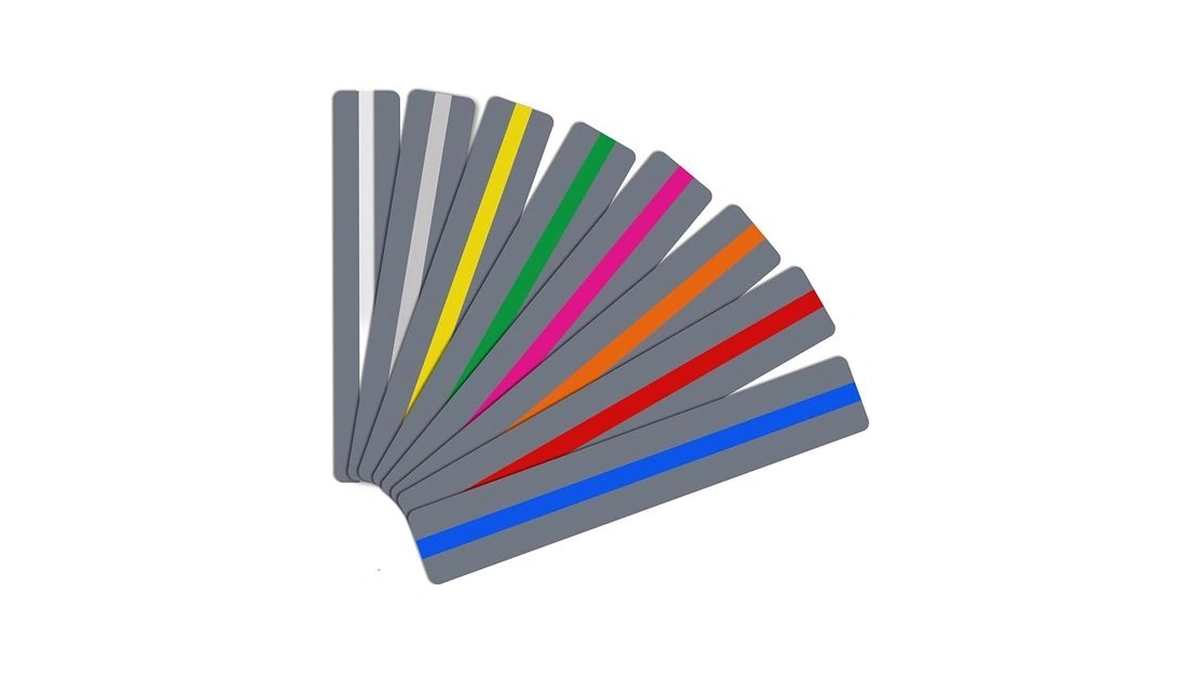 8 Pack Guided Reading Strips Bookmark, Colored Overlay Highlight Strips