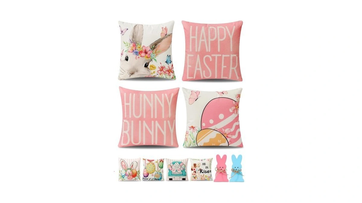 Multiwins 8-sided Easter Pillow Covers Set Of 4 With 2