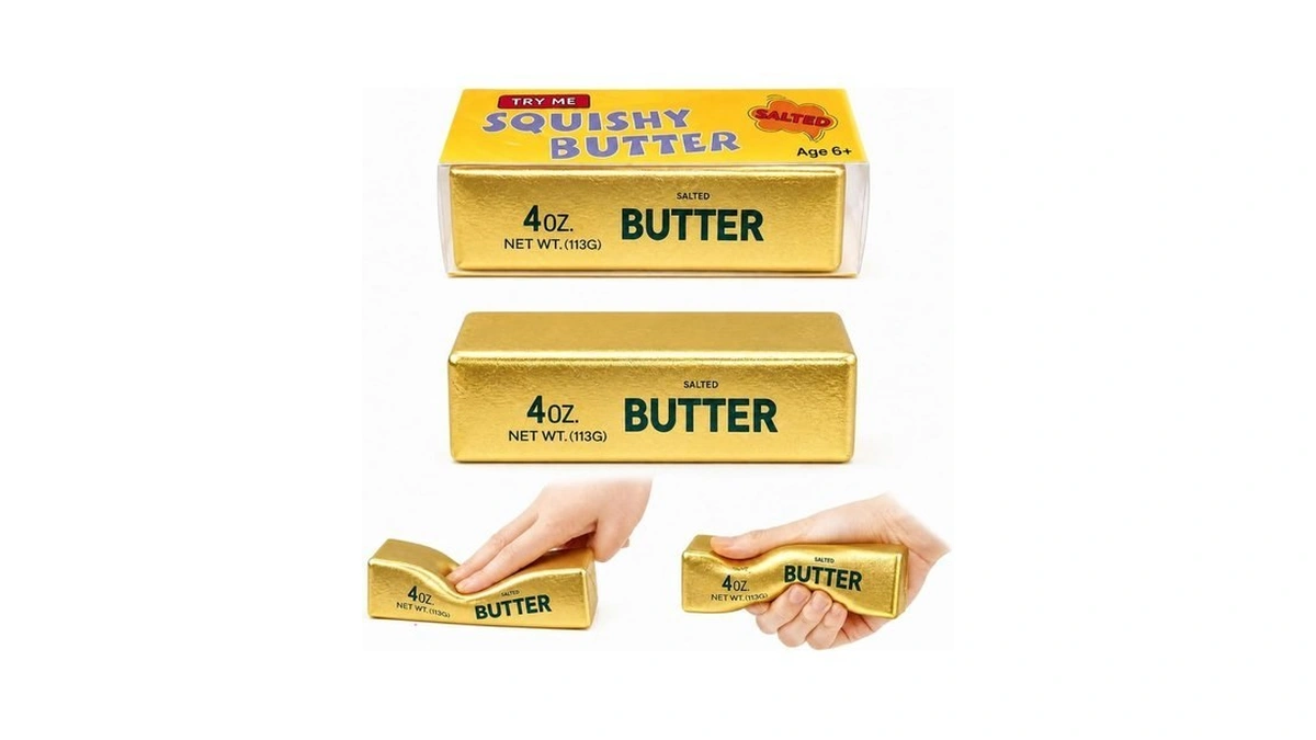 Xqoqo Butter Squishy, Soft Slow Rising Squeeze Toys, Butter Stick