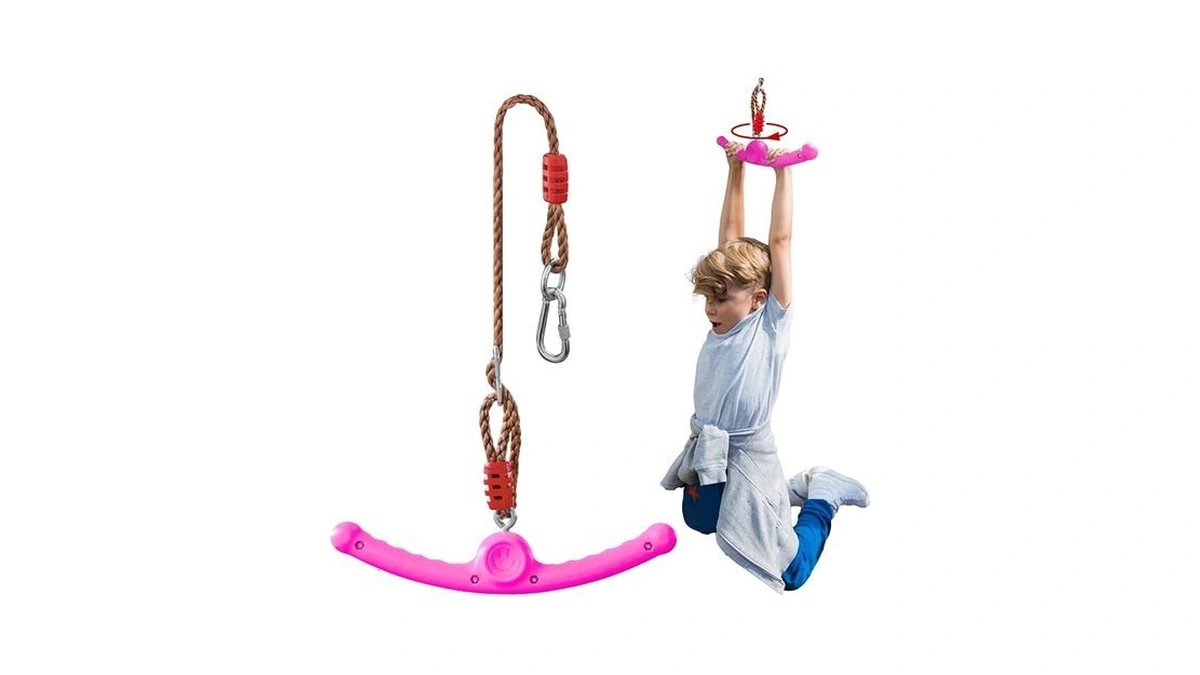 Ninja-twister 360Β° Spin Handle: Slackline Swing Attachment For Kids -