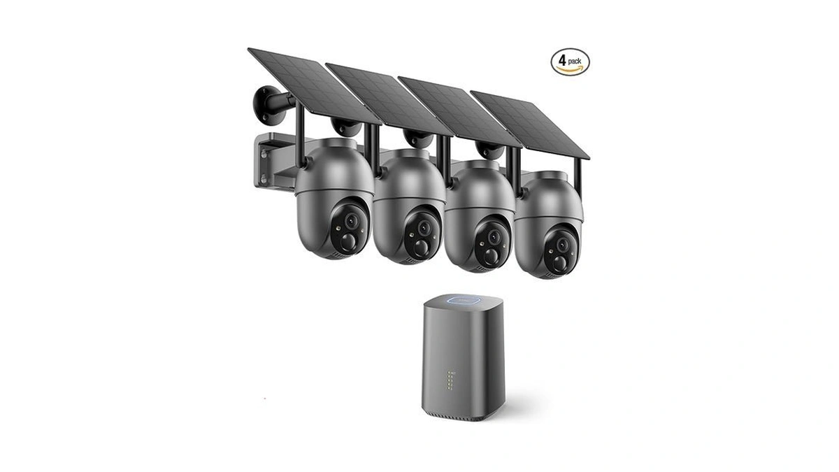 Sehmua Security Cameras Wireless Outdoor (4-cam-kit), No Subscription Required, Color