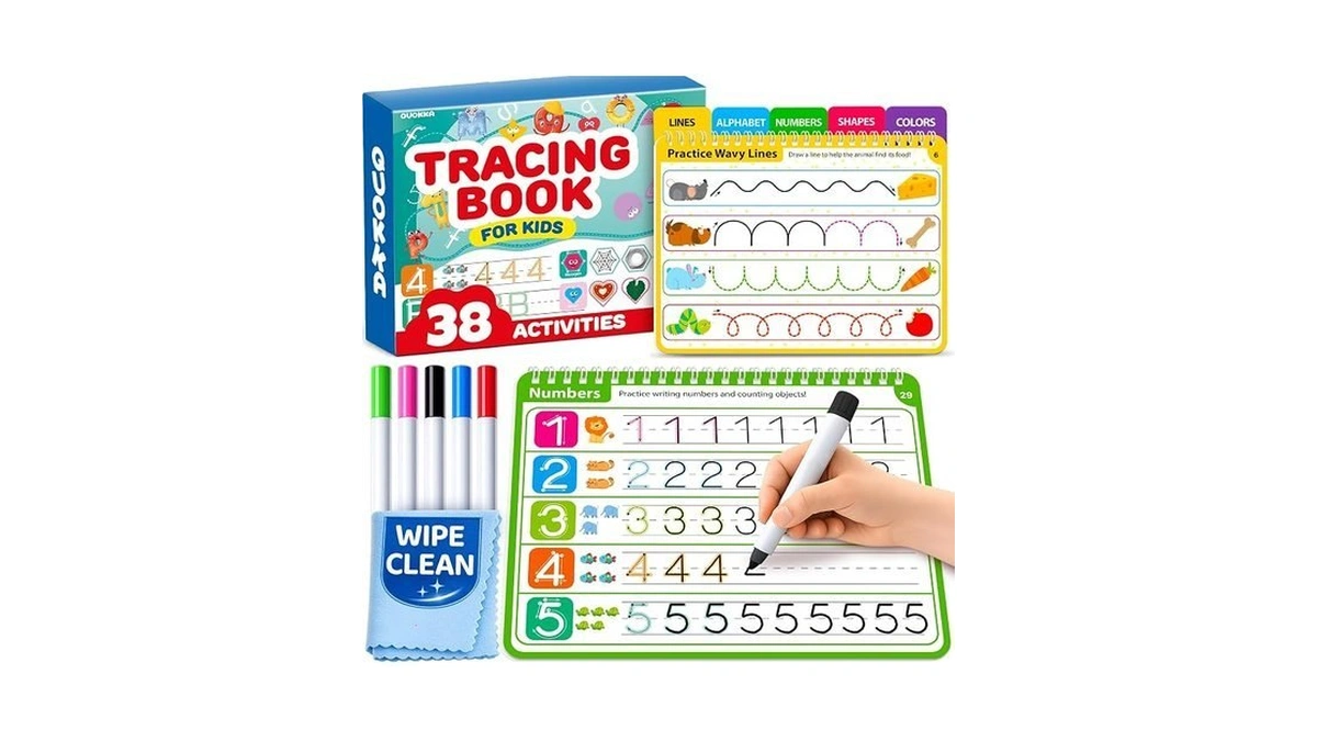 Quokka Tracing Books For Kids Ages 3-5 – Reusable Dry