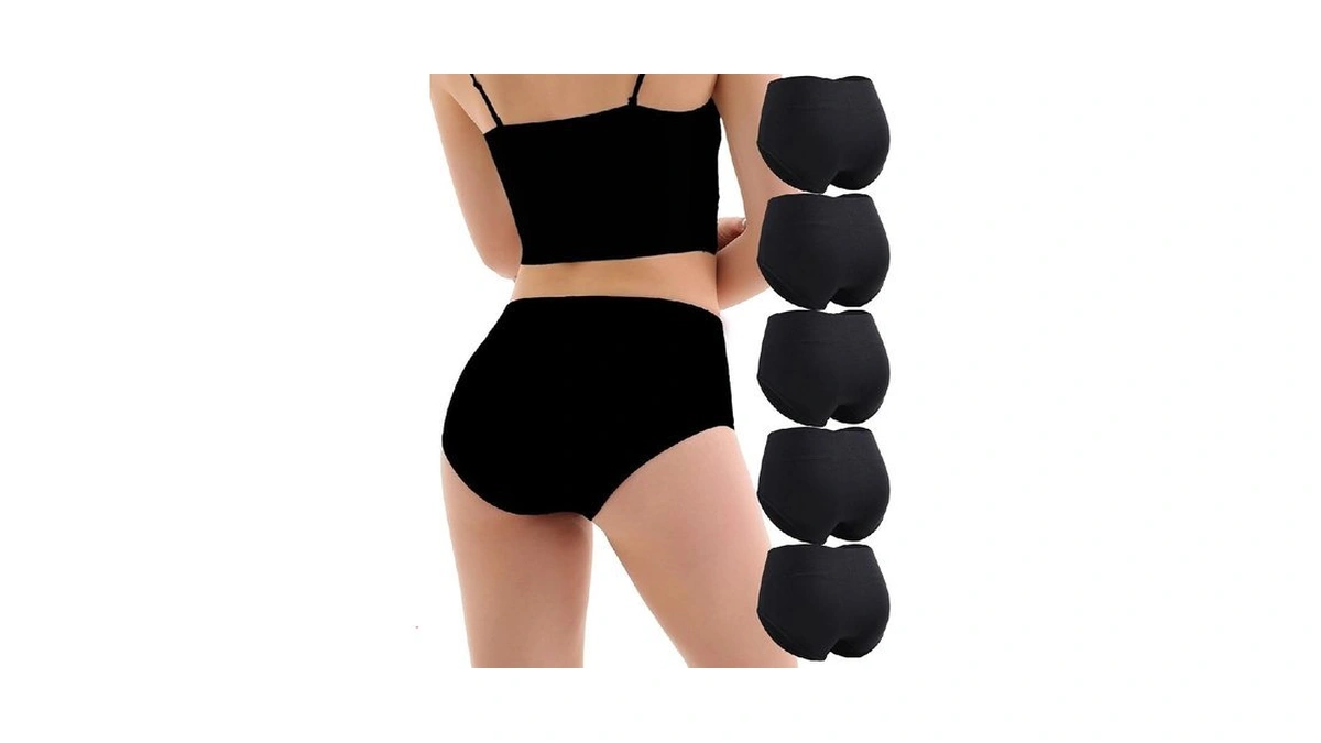 Anyball Women's Cotton Underwear High Waisted Briefs Full Coverage Soft