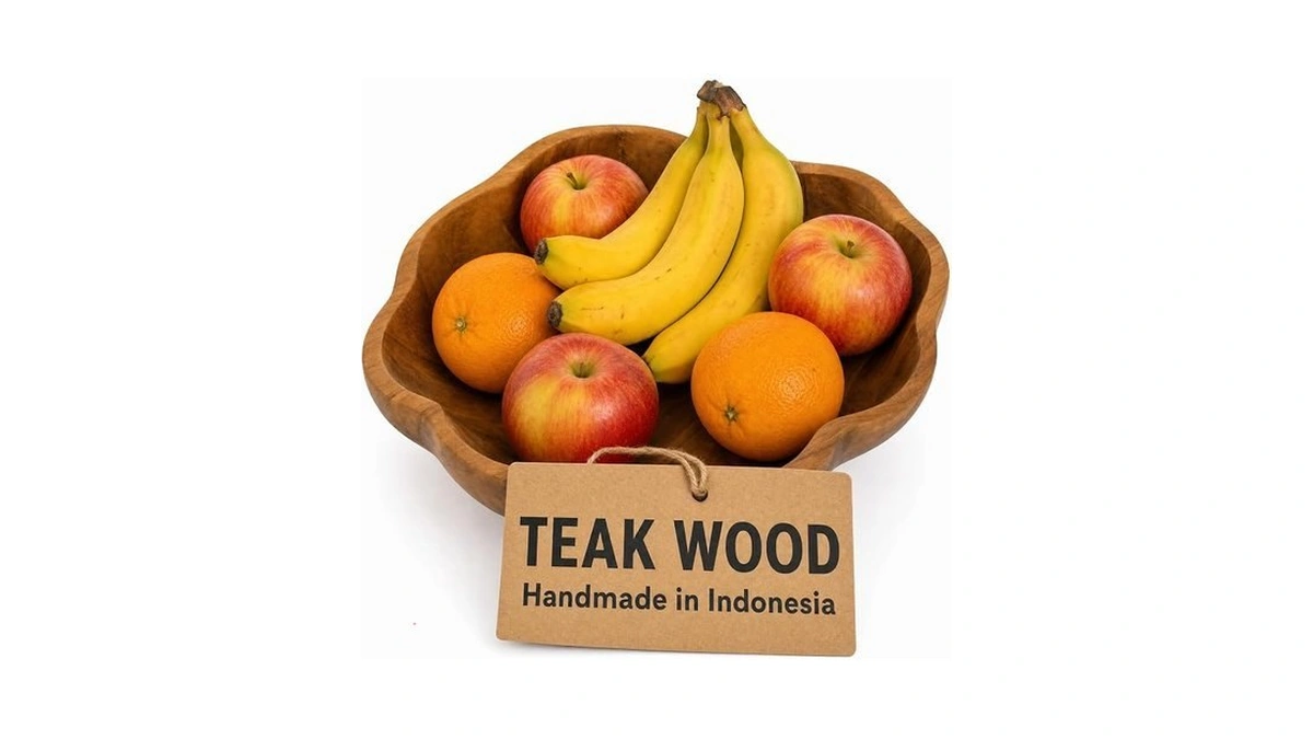 Spaceneat Wooden Fruit Bowl For Kitchen Counter - 11.8" X