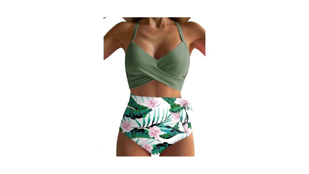Dokotoo High Waisted Swimsuits For Women Push Up Bikinis Adjustable