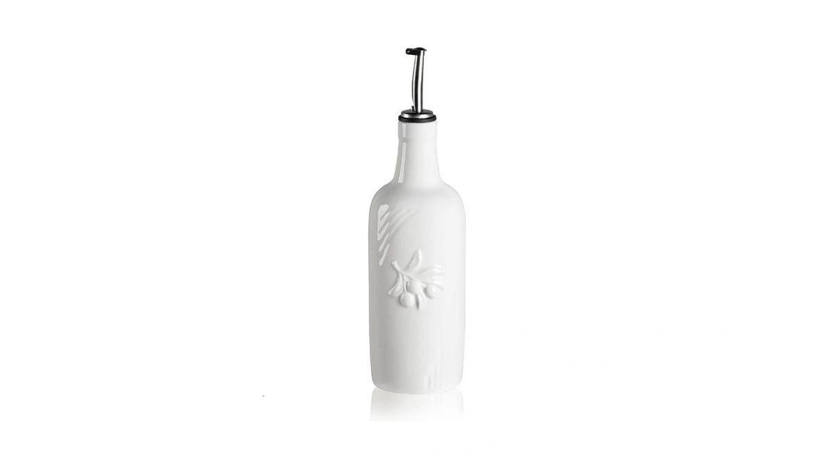 Sweejar Ceramic Olive Oil Dispenser Bottle, 17 Floz Oil Bottle