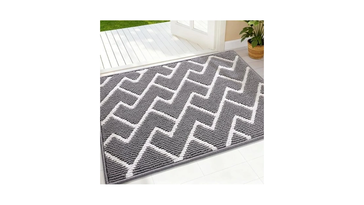 Olanly Front Door Mat, Non-slip Rubber Backing, Dirt Resistant And