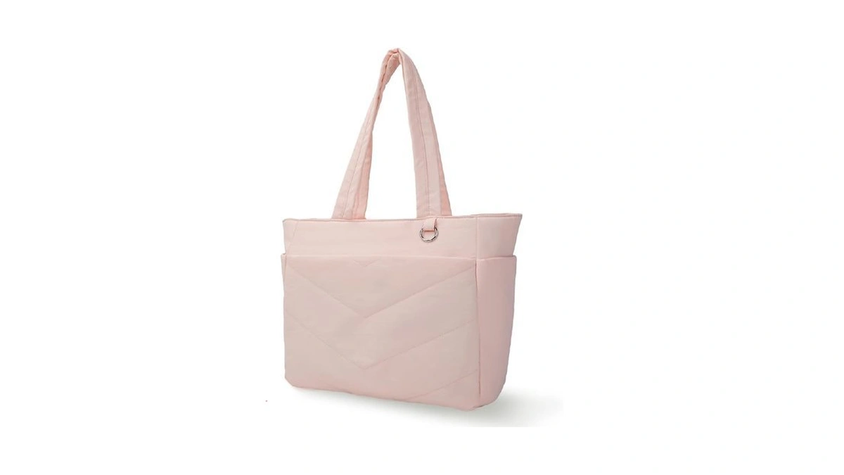 Parabagion Quilted Tote Bag For Women, Lightweight Tote With Multiple