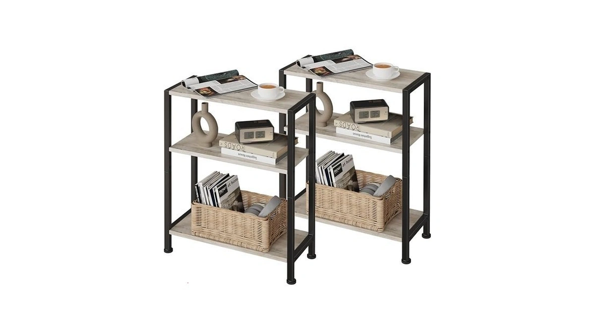 Vantimo 3-tier Side Table Set Of 2, Small End Table,