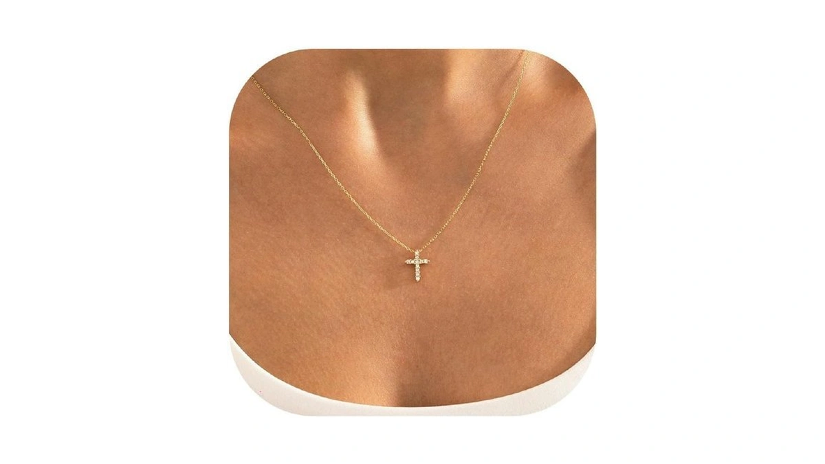 Gold Monozo Cross Necklaces