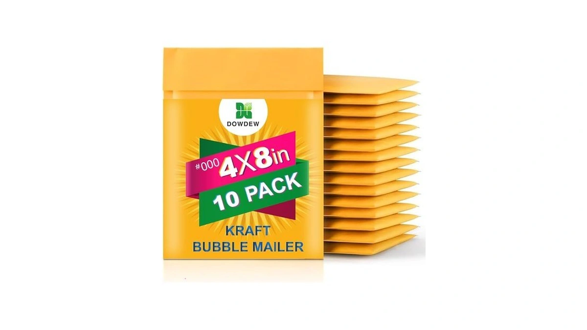 Kraft Bubble Mailers [10 Pack] Mailing Packing Envelopes #000 (4"