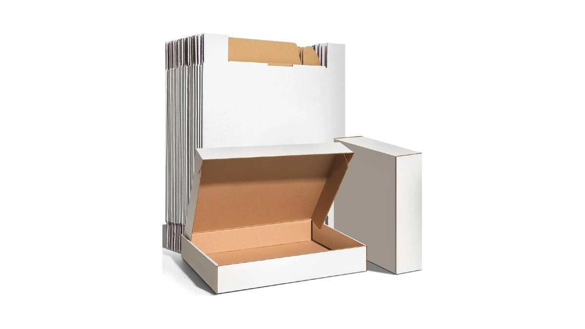 Packka Shipping Boxes, White Corrugated Cardboard Boxes Literature Mailer Boxes