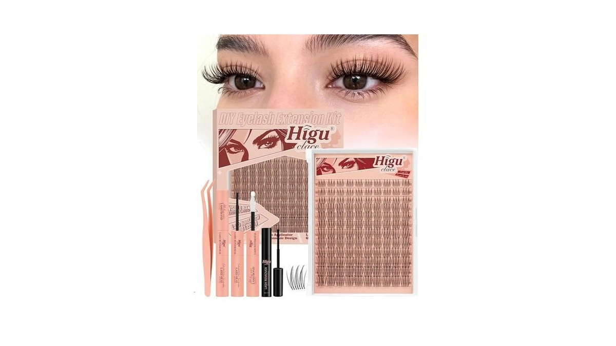 Higu Clace Aurora Lash Clusters Kit Wispy Cluster Eyelash Extensions,