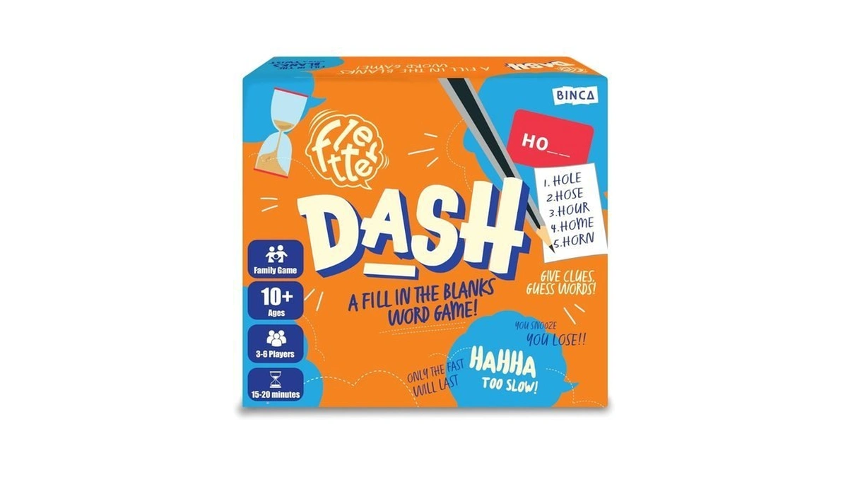 Binca Fletter Dash, A Fun Fill-in-the-blanks Strategic Word Card Game