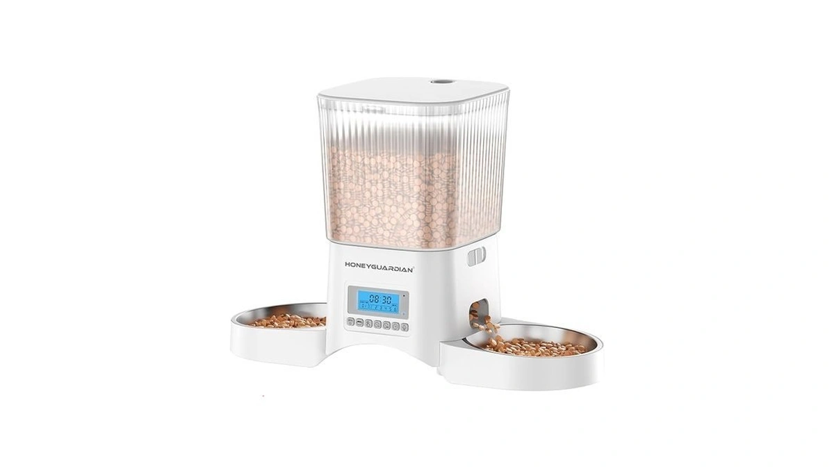 Honeyguaridan Automatic Cat Feeder For 2 Cats,automatic Cat Food Dispenser,timed