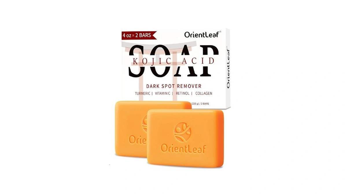 Orientleaf Kojic Acid And Turmeric Soap For Dark Spots Remover,