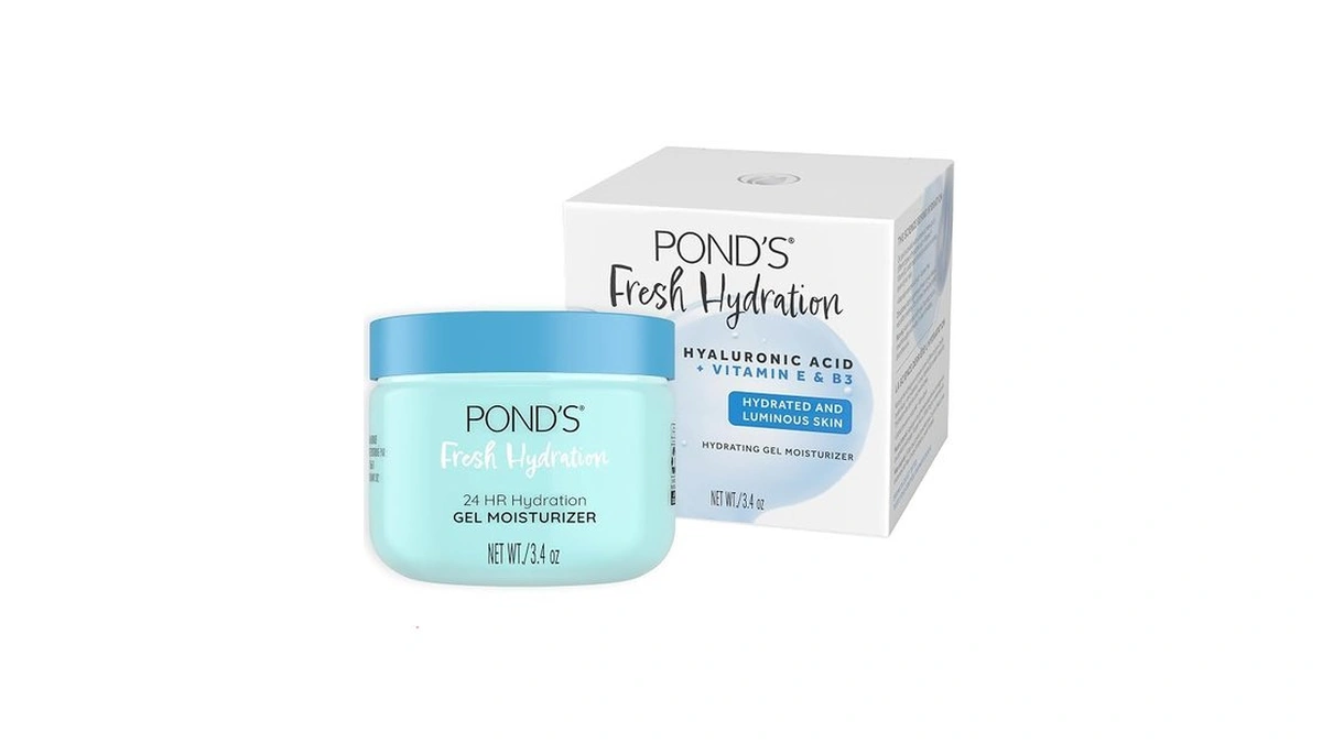 Pond’s Fresh Hydration Gel Face Moisturizer, 24hr Hydration With Hyaluronic
