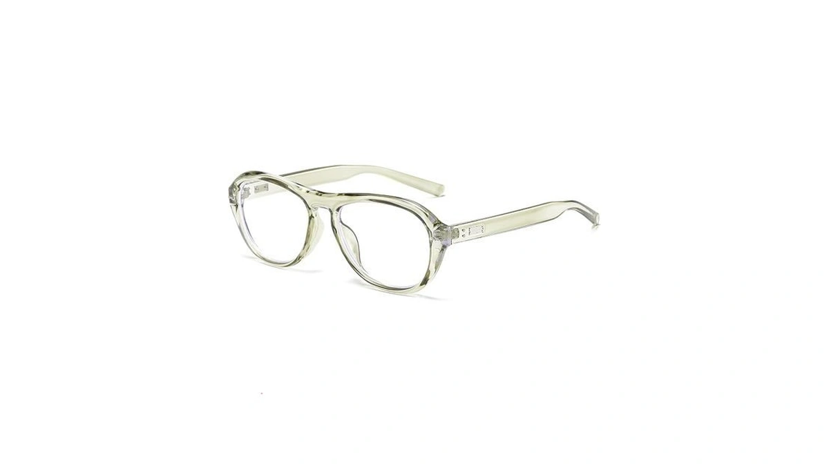 Youthmall Retro Oval Glasses For Women Men Trendy Round Blue