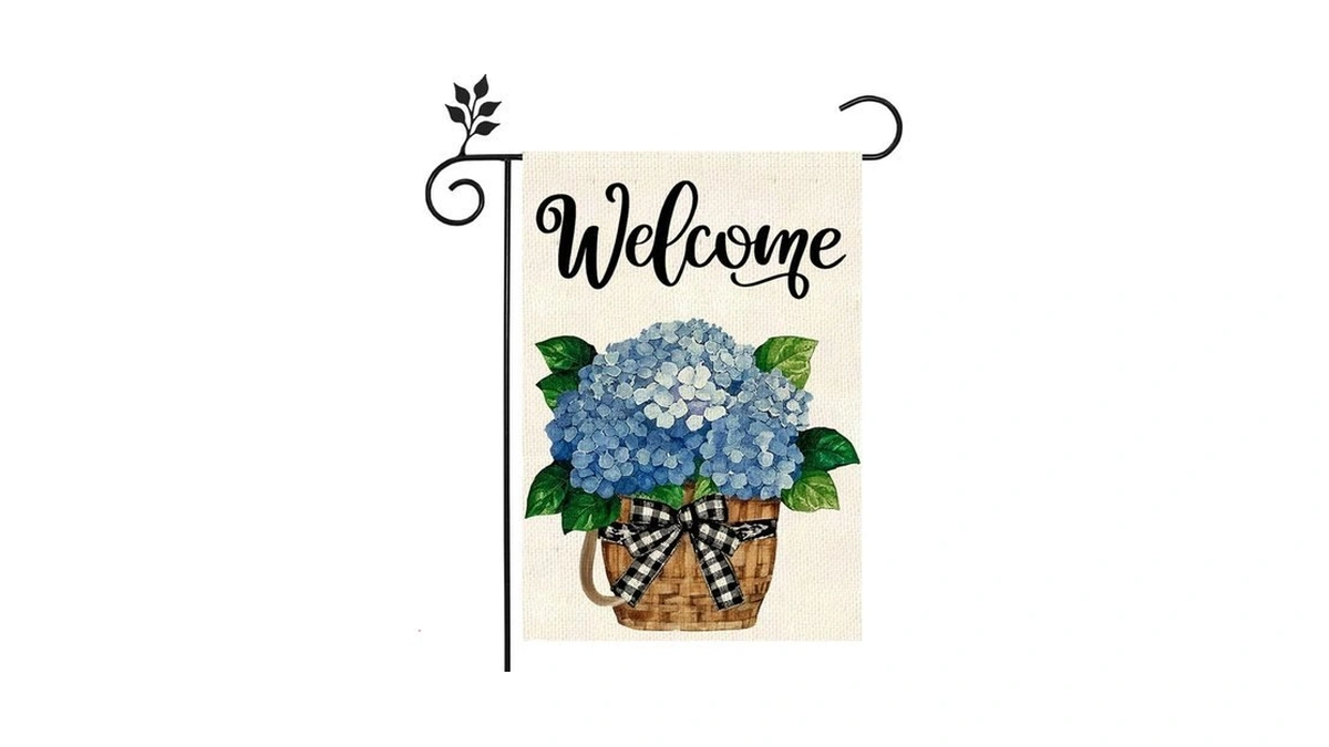 Hydrangea Spring Summer Garden Flag 12x18 Inch Welcome Hydrangea Flowers