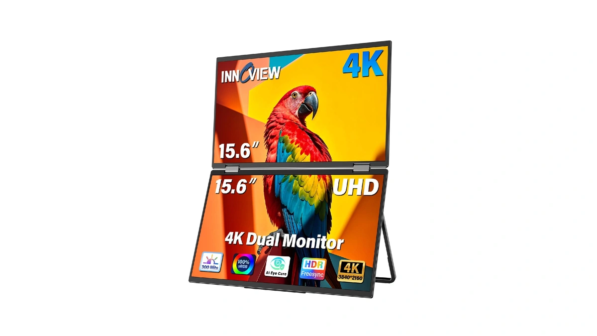 Innoview Portable Dual Monitor 15.6" 3840x2160p 4k 100% Srgb |