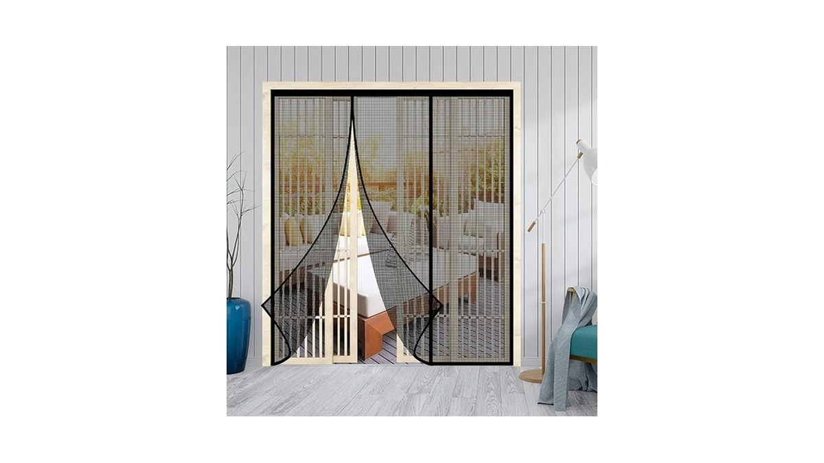Magnetic Screen Door - Self Sealing Magnets, Reinforced Fiberglass Heavy