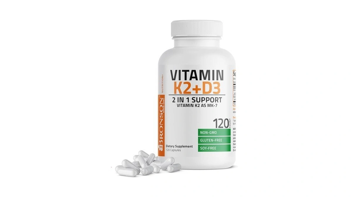 Bronson Vitamin K2 D3 (mk7) Supplement 2-in1 D3 & K2