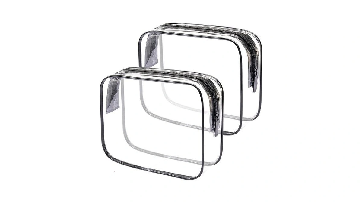 Lermende 2pcs Clear Toiletry Bag Tsa Approved Travel Bag,carry On