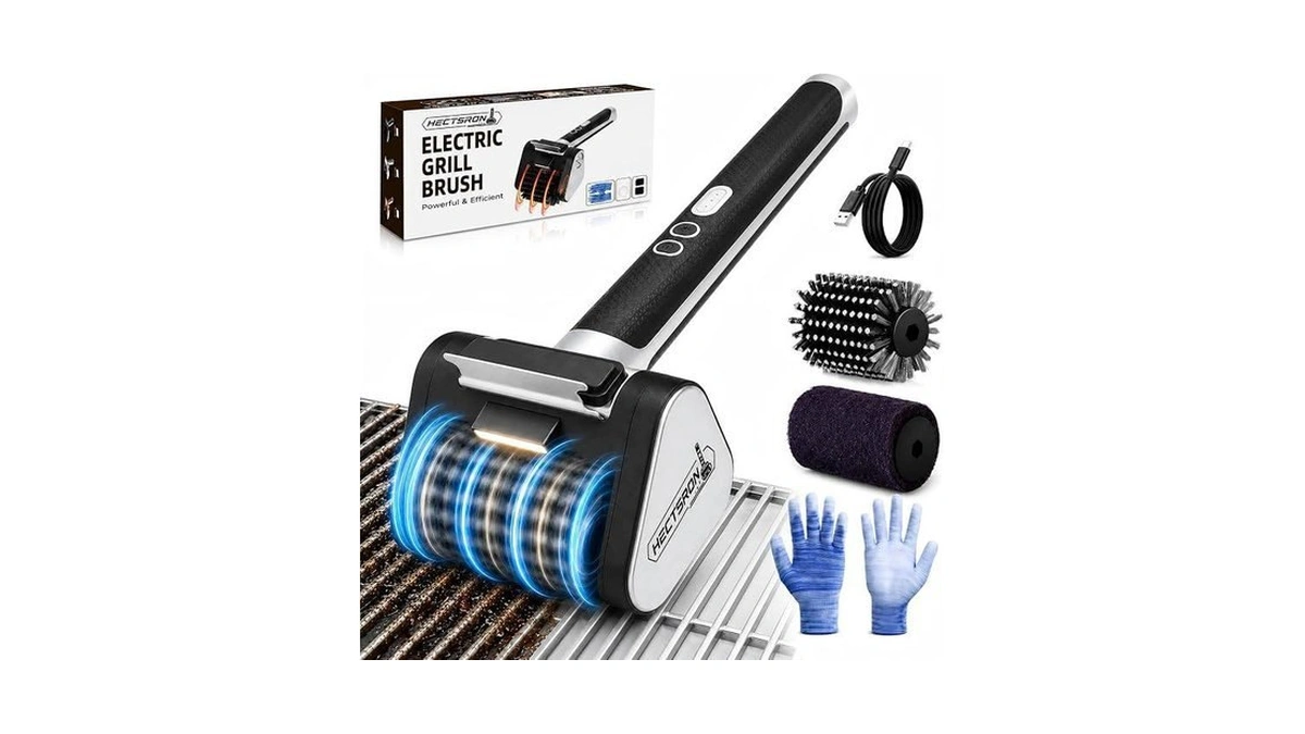 Electric Grill Brush, Cordless Bbq Grill Cleaner With High Torque