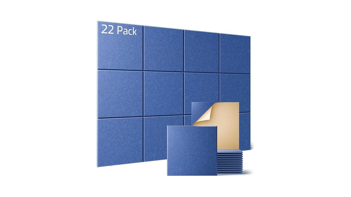 Sonicism 22 Pack Acoustic Wall Panels With Self-adhesive, 12" X