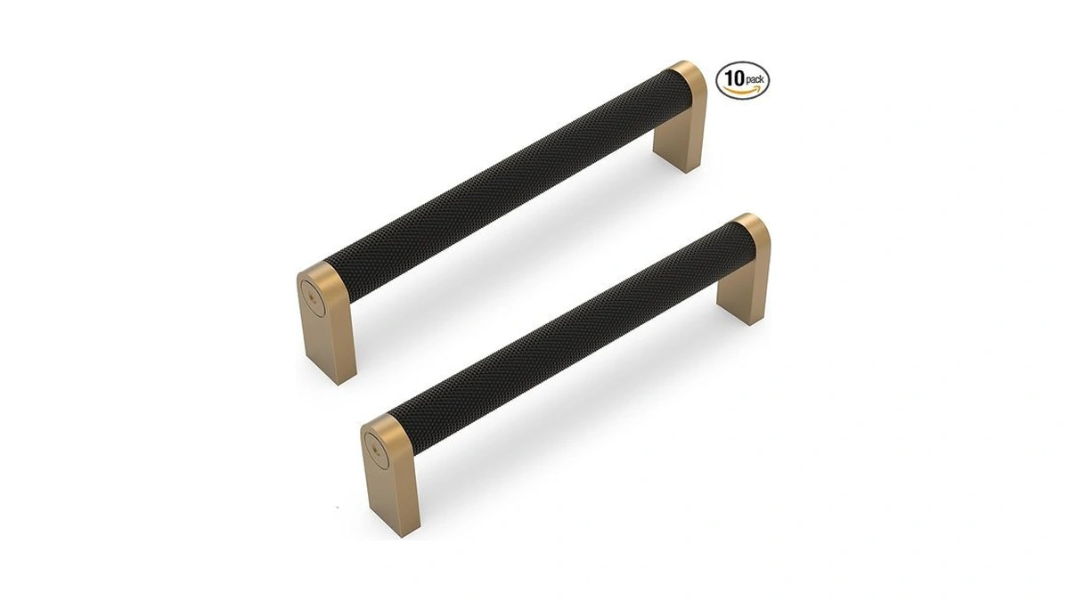 Komotia 10 Pack Matte Black And Champagne Bronze Cabinet Pulls