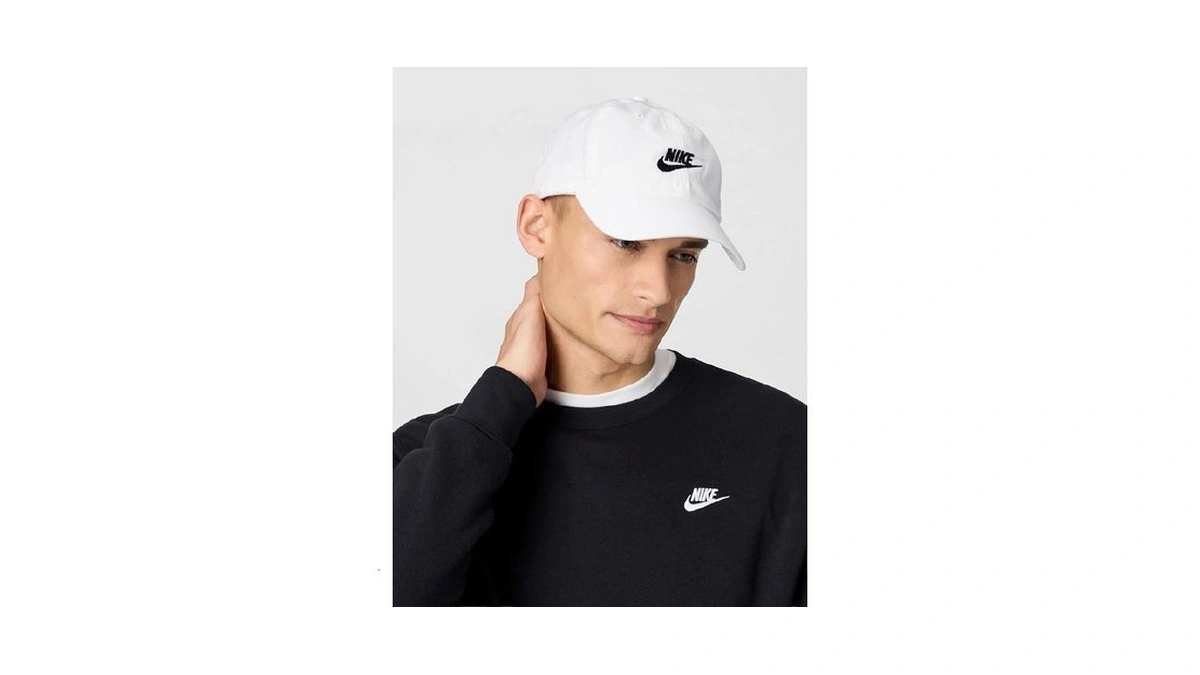 Nike Club Unstructured Futura Wash Cap, White/black, Small/medium