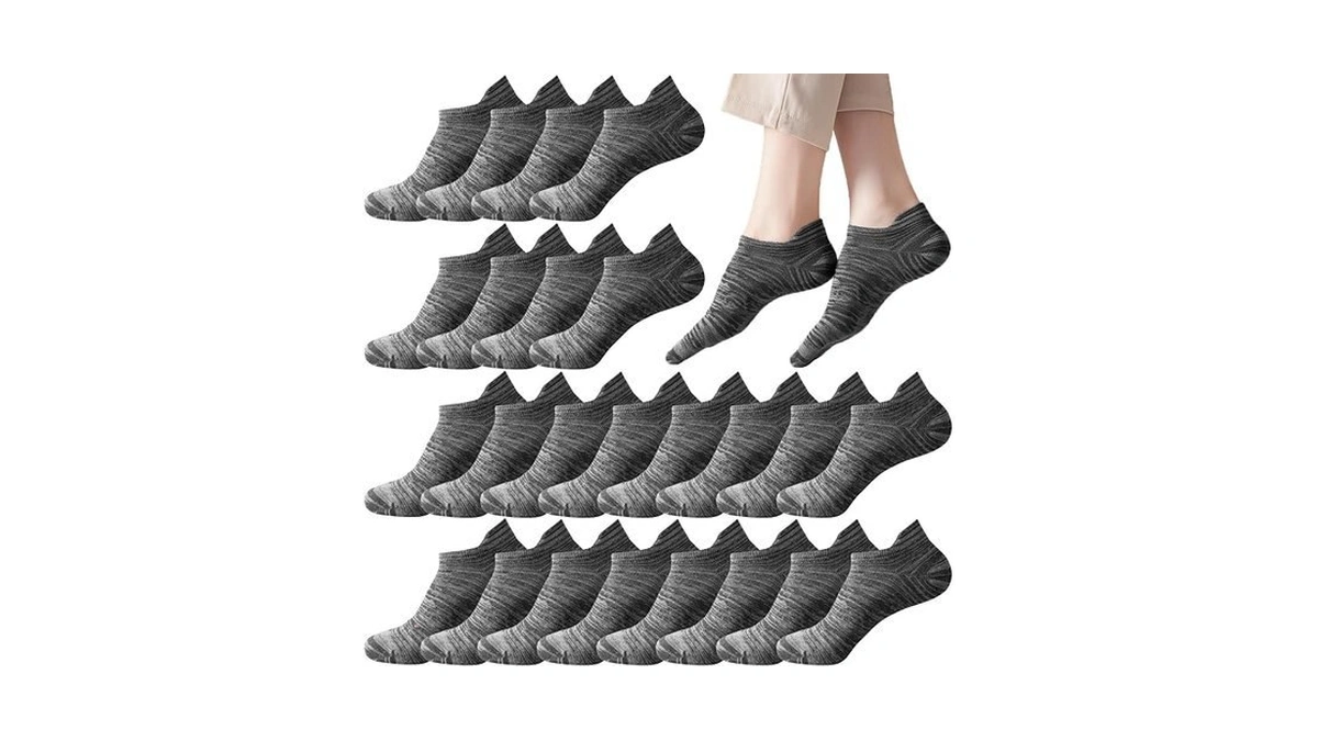 Looknniy 12 Pairs Athletic Ankle Socks For Women Breathable Low
