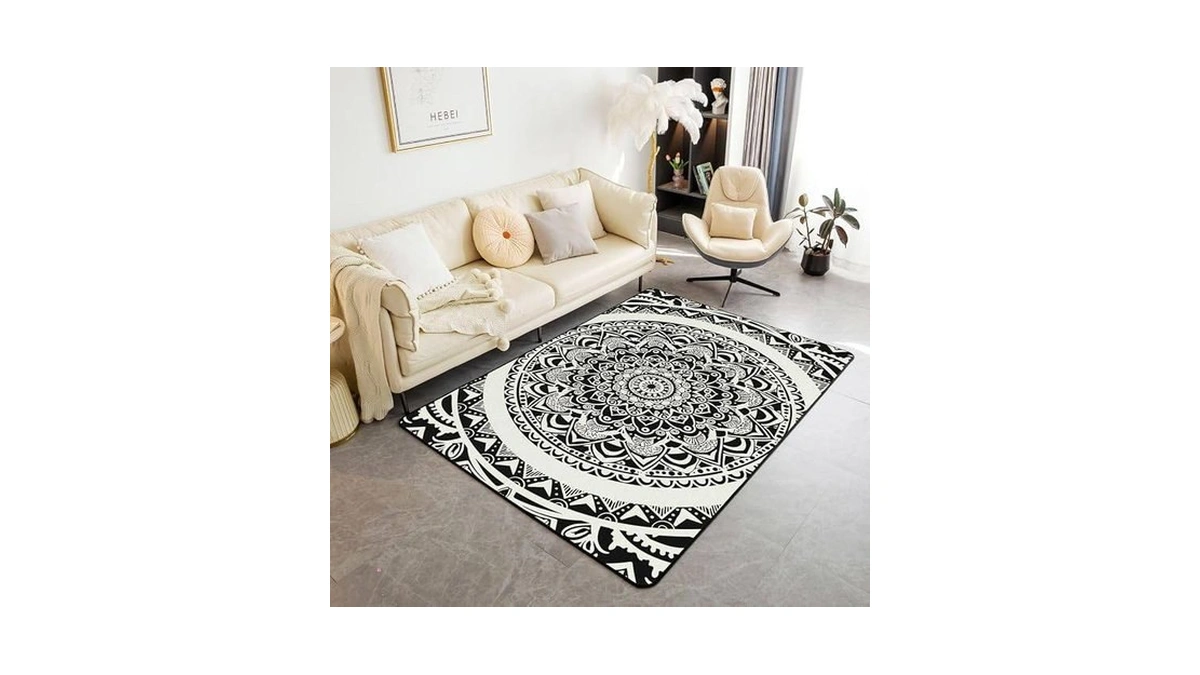 Amazon : Mandala Lumbar Area Rug Area Rug 5x7 Far