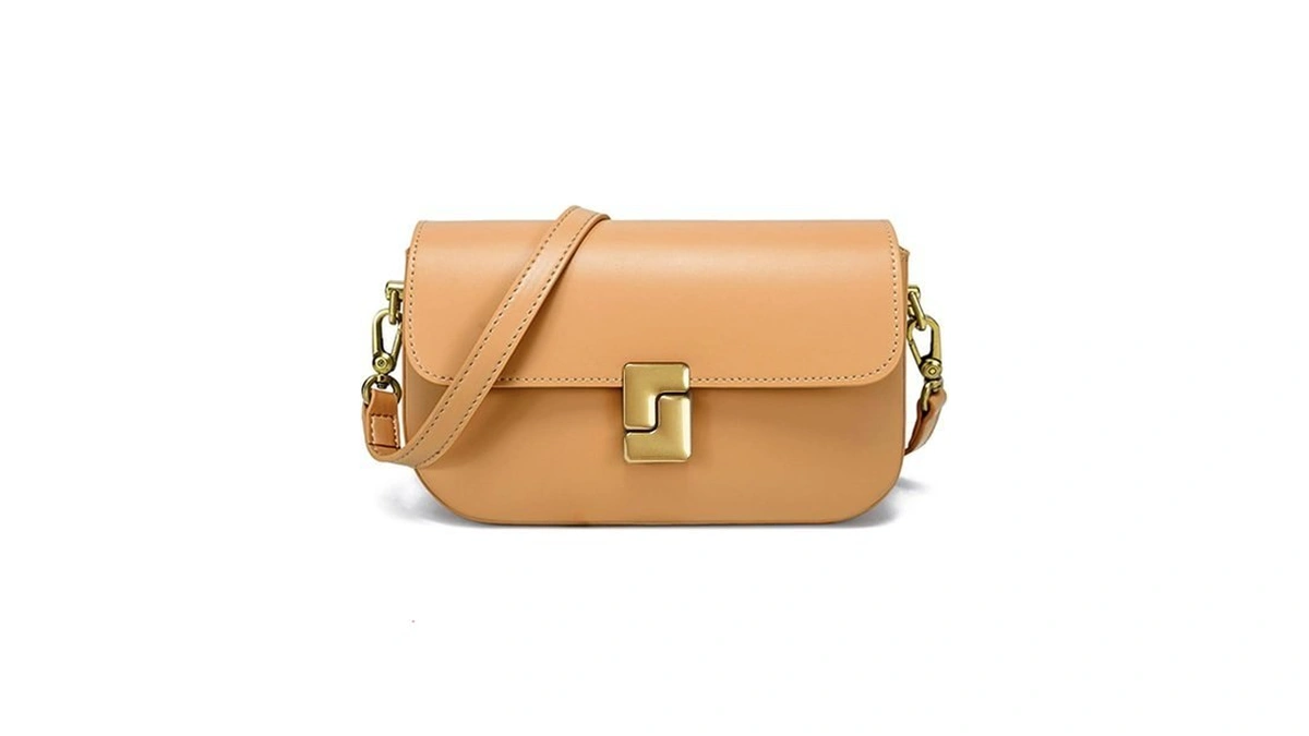 Imeetu Genuine Leather Shoulder Bag For Women, Small Crossbody Bag（apricot