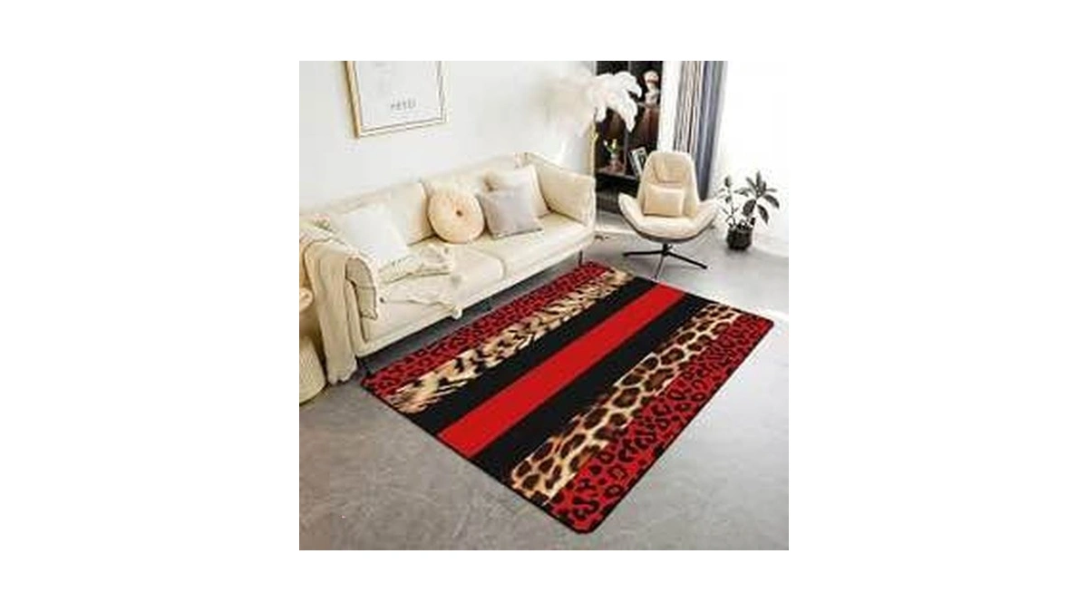 Feelyou Leopard Indoor Floor Mat Boys Girls Area Rug 5x7