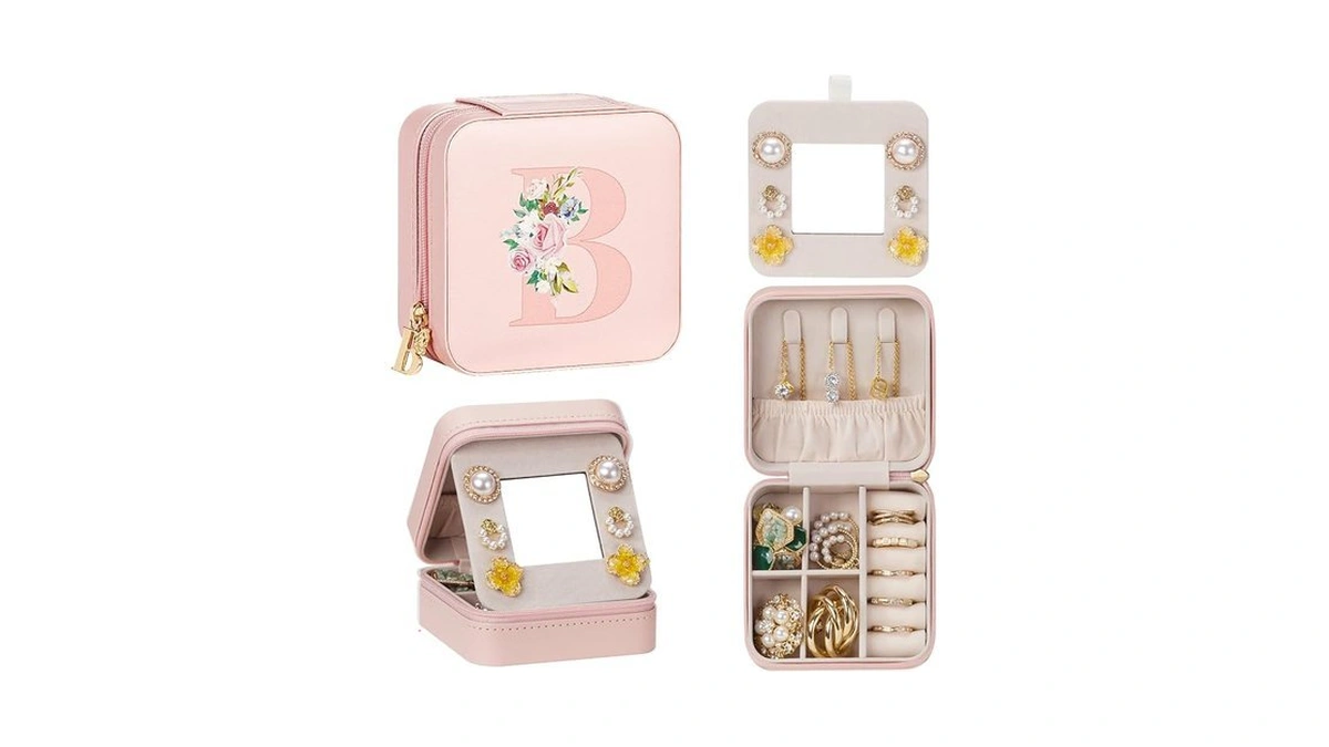 Enthralite Travel Jewelry Box For Girls: Traveling Jewelry Case Gift