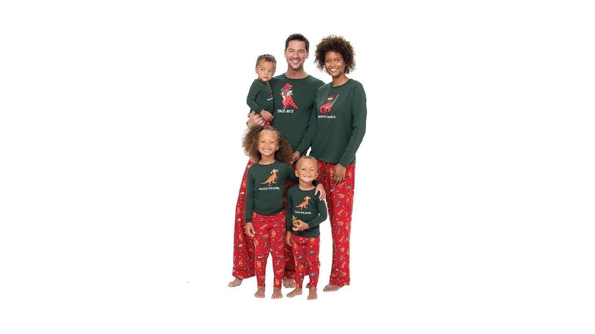 Pajamagram Kids Christmas Pajamas For Family, Red & Green, 12