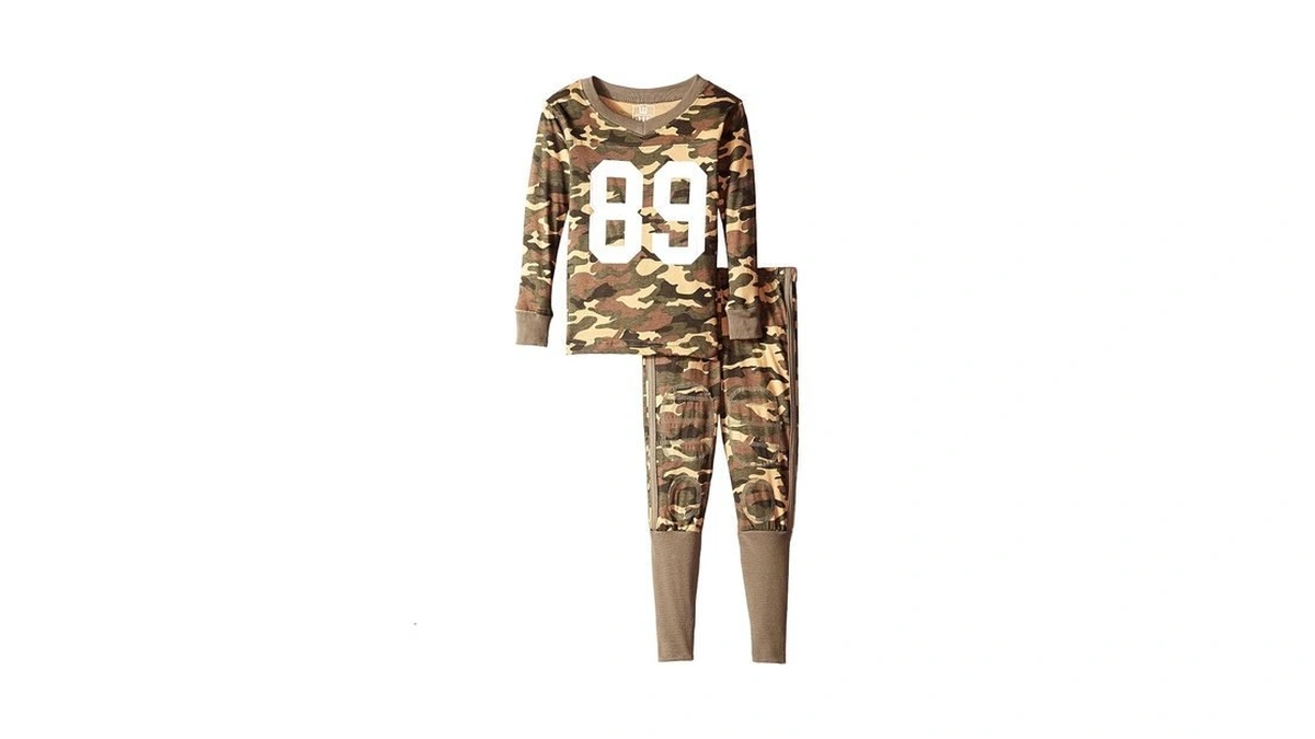 Wes And Willy Little Boys' Slim Long Sleeve Pajama, Camo,