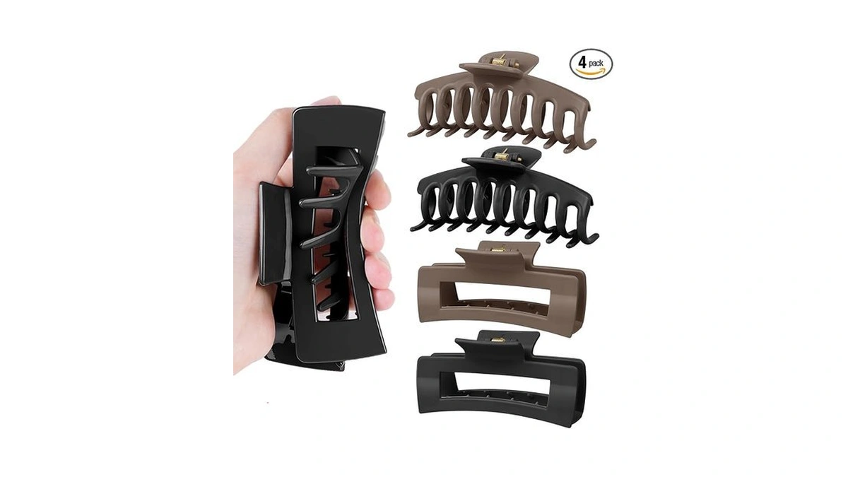 Tocess Nylon Hair Claw Clips: Flexible & Unbreakable Safe Large