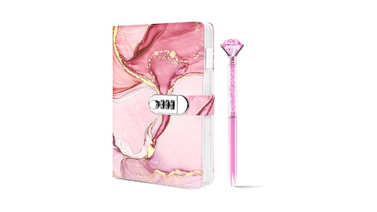 Koogel Diary With Lock For Girls Ages 8-12, A5 Journal