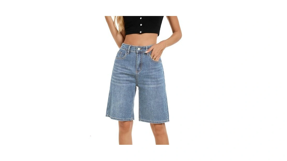 Tosatisfine High Waisted Denim Shorts Only Wa...