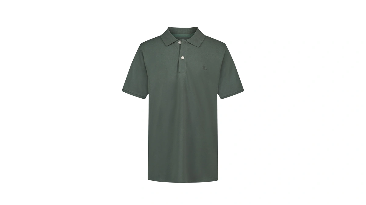 Calvin Klein Boys' Short Sleeve Micro Pique Solid Polo, Icy