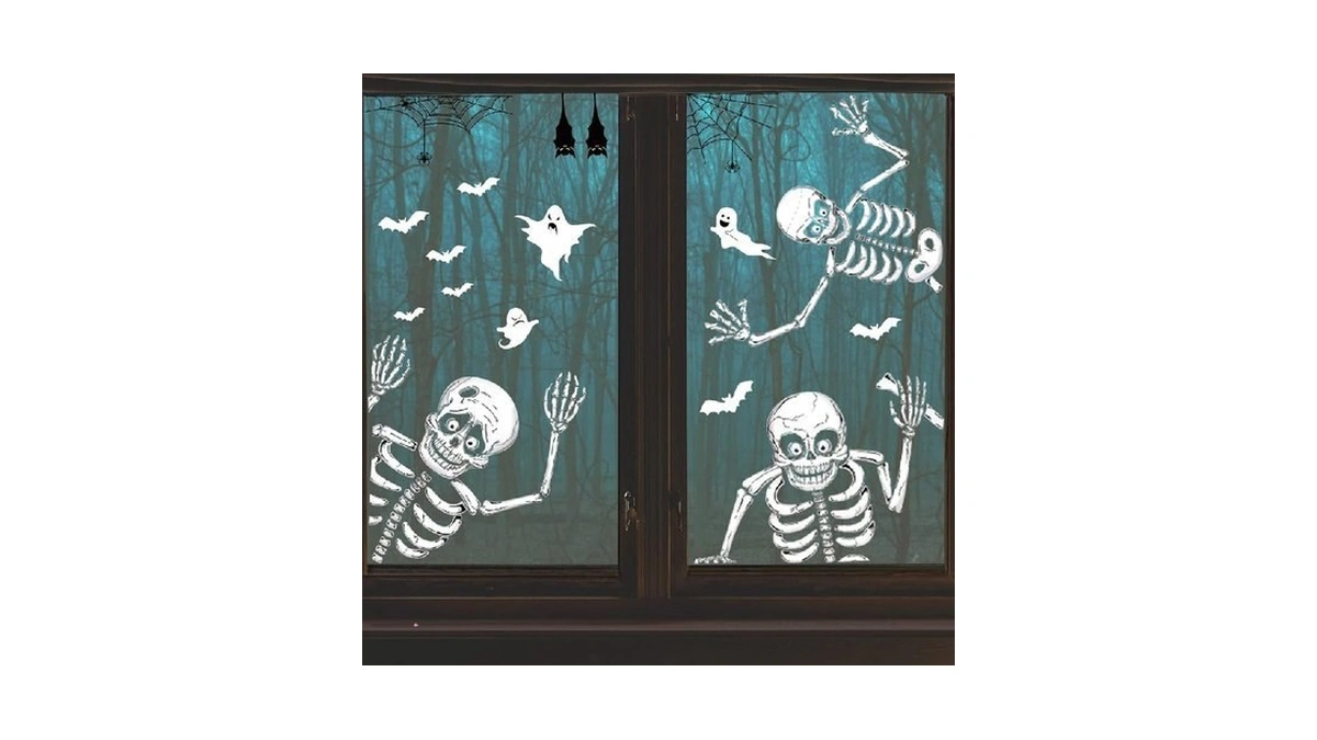 140pcs Halloween Window Clings Decor For Halloween Decorations