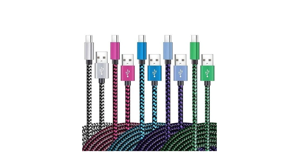 Teeind Usb Type C Cable Fast Charging, Tpc001 5 Pack(6ft