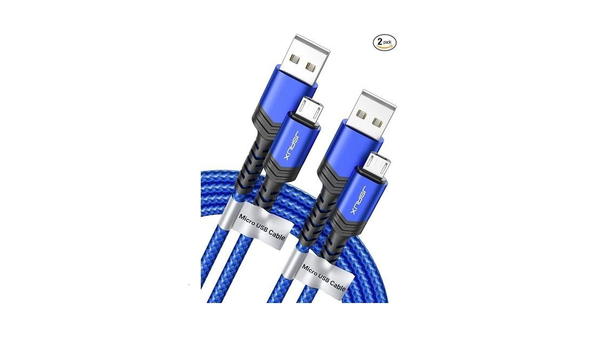 Jsaux Micro Usb Cable For Android, (2-pack 6.6ft) Kindle Charger