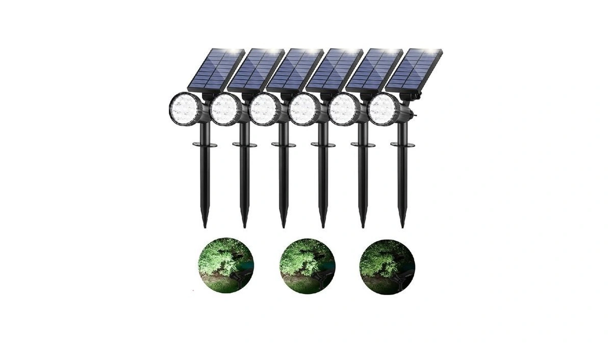 Bosceos 6-pack Solar Spotlights For Outside With 30leds & 3